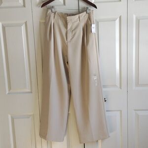 Gap Easy Trousers Wide leg high Rise pants beige size 10
